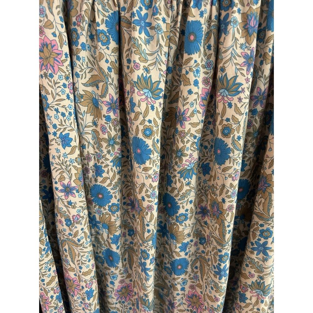 Natural Life Maxi Skirt Womens Sz Large Floral Long Cottage Boho Artsy Smocked - Picture 11 of 11
